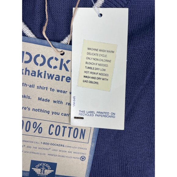 Dockers Khakiware Men's Dark Blue V Collar Vest Sz M - NWT - Picture 7 of 9